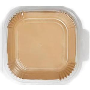 Air Fryer Square Paper Liners Disposable for 5 to 8 Qt Basket, Unbleached Non-stick Oil-proof Parchment Paper Silicone Oil Coating, Thickened Not Easy to Break (6.3"1.8"Square 100pcs)