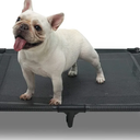 pettycare Elevated Outdoor Dog Bed - Dog Cots for Small Pet, Heavy Duty Raised Cot Waterproof, Cooling Pets Bed with Washable Durable Teslin Mesh and Non Slip Feet, 28 Inches, Grey