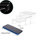 Cerpourt 2 Sets Acrylic Display Risers(3",4",5") Clear Product Stand,Cupcakes Holder Dessert Transparent Showcase Stands, Candy Bar Risers, Lifts for Figures