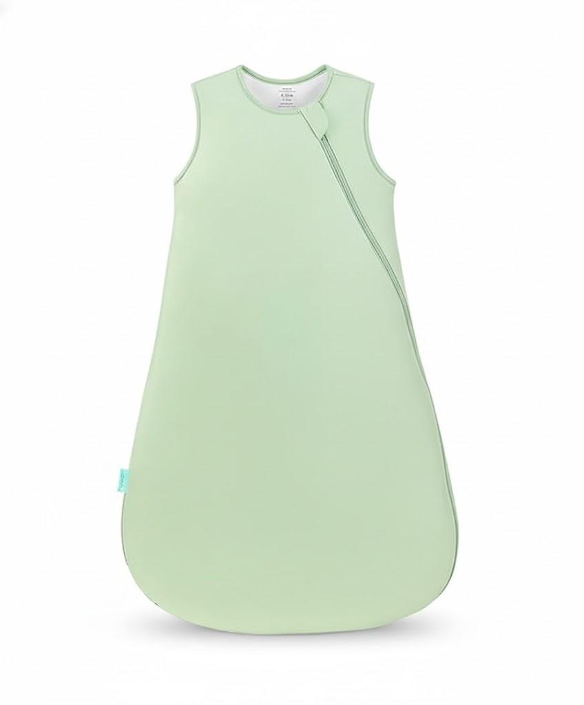 PurComfy Quilted Supersoft Sleep Sack, 2.5 TOG Premium Bamboo Viscose Warm Baby Sleeping Bag, Thick Babies Wearable Blanket (6-15 Months, Sage)