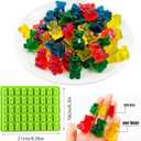 Gummy Candy Molds - 4Pcs Silicone Gummy Bear Molds for Kids With 2pcs Dropper,Non-stick and Bpa Free for Mini Candy Chocolate Gummies Baking