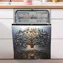 Dishwasher Magnet Sticker Cover Panel Decal Refrigerator Magnetic Sticker Decorative for Kitchen Decoration,Fridge Door Cover,Home Appliances Decor Stickers 23"x26"