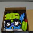 Prextex 2 Pack Cartoon Remote Control Cars for Toddlers - Police Car and Race Car with Steering Wheel Controllers and Lights - Different Frequencies So Both Can Race Together - Toddler Gift 18+ Months