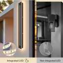EDISHINE Upgraded 2 Pack 39.4" Led Outdoor Wall Light, Linear Modern Exterior Lighting Fixtures, Adjustable Brightness & Color Temperature, IP65 Waterproof, Long Exterior Wall Sconce for Garage, Door