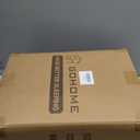 GOHOME 128x120 Oversized King Comforter All Season Extra Large King Size Microfiber Comforter Quilted Down Alternative Duvet Insert with 8 Corner Tabs (White)