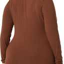 Amazon Essentials womens Wide Rib Long Sleeve Button-up Collared Cardigan (Pants Sold Separately) (XX-Large, Chocolate)