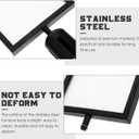 DOITOOL Stanchion Sign Holder Double-Sided Portrait Frame with Retractable Belt Isolation Column Card Insert for Queue Management 17.32X8.66X2.55 Inch (Black)