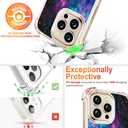 CCFUNCASE Compatible with iPhone 16 Pro Case Clear Cute for Women - Rugged Phone Cases Funda Protector Cover Skin (Pink Galaxy Universe)