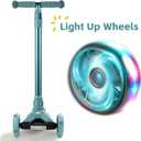 3 Wheel Scooter for Kids Ages 6-12,Kids Scooter with Light Up Wheels, Sturdy Deck Design, and 4 Height Adjustable Suitable for Kid Ages 3-12