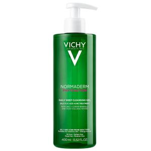 VICHY Normaderm Daily Acne Face Wash, Salicylic Acid Face Cleanser for Oily & Acne Prone Skin, Acne Cleanser that Clears Clogged Pores and Blackhead (13.52 Fl Oz (Pack of 1))