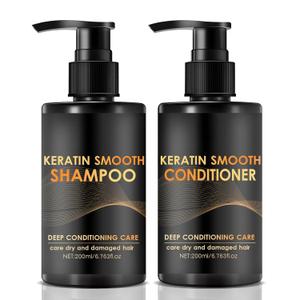 Boobeen 200ml Shampoo and Conditioner Set,Deep Care for Dry Damaged Hair for Men & Women,Moisturizing Hair Care Kit 6.7oz (0.18 Ounce (Pack of 2))