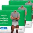 Amazon Basics Incontinence Underwear for Men, Maximum Absorbency, Small/Medium, 60 Count (3 Packs of 20)