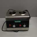 WantJoin Electric Sauce Warmer Dispenser Countertop Stainless Steel Sauce Heat Preservation Machine 320W Hot Fudge Nacho Cheese Ketchup Chocolate Warmer for Commercial with 650ml Squeeze Bottle x2