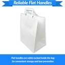Reli. 100 Pack | 10"x6.75"x12" | Large White Paper Bags w/Handles | Ideal for To Go/Take Out/Restaurant Bags with Handles, Shopping, Retail, Gifts | 25% larger than 10"x5"x13"