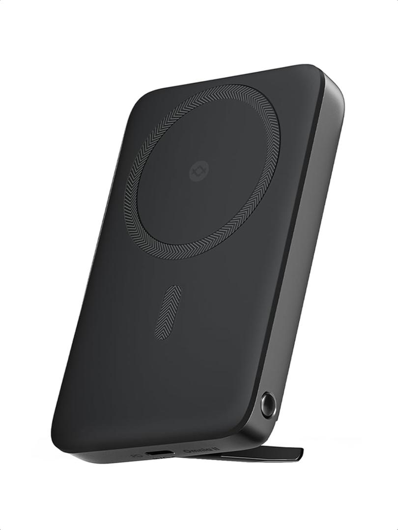 AMEGAT Magnetic Battery Pack 10000mAh, Foldable Kickstand Wireless Portable Charger with 30W USB-C Fast Charging, for iPhone 17 Pro Max, iPhone 17/16/15/14/13/12 Series