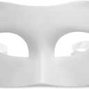 Elegant Half Face Mask - Venetian Masquerade Mask, White Masquerade Mask For Women or Men, Fancy Party Mask Costume Accessory, Mardi Gras Mask For Masquerade Ball, Halloween Half Mask