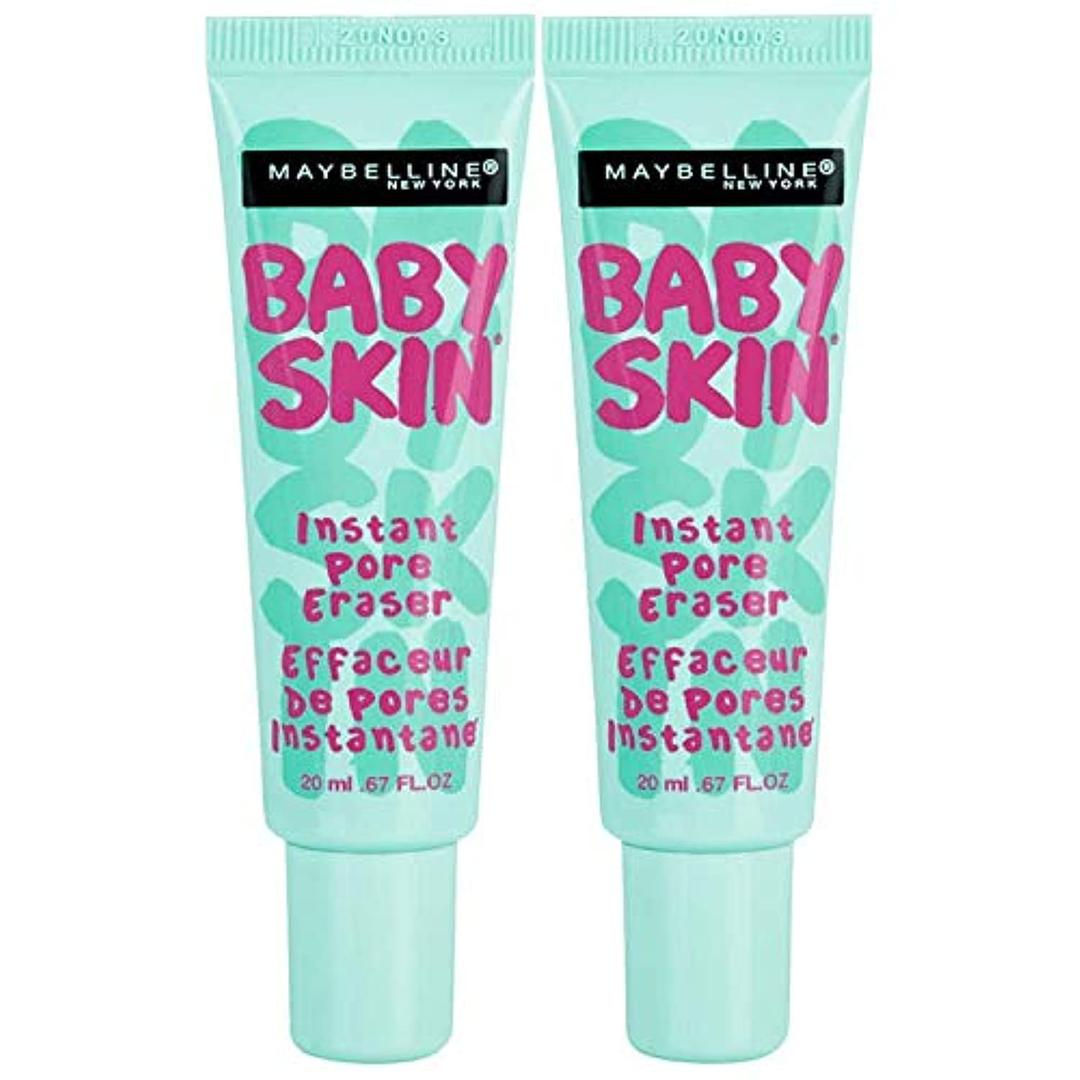 Maybelline Baby Skin Instant Pore Eraser Primer Makeup, Clear, 2 Count (0.67 Fl Oz (Pack of 2))