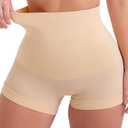 SHAPERMINT High-Waisted Shaper Boyshort - Shaping Underwear for Women - High Compression Tummy Control Shorts for Women Nude