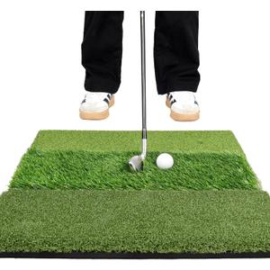 Premium Golf Hitting Mat, 10mm Foam Padding with Rubber Backing Golf Mat, Golf Practice Mat for Indoor and Outdoor Training