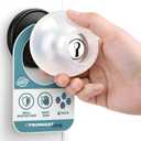 Clear Silicone Door Knob Cover & Wall Protector Soft Rubber Handle Grip for Arthritis Support and Quiet Damage Prevention (4 Pack)
