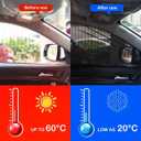Car Front Window Screen up to 22"x42", Elastic Mesh Car Sun Shade fit for Medium and Large SUV