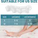 2 x Povihome Toe Separators Spacers for Women - 8 Pack Silicone Toe Spacers for Toe Overlapping Hammertoe - Bunion Corrector Toe Stretcher for Yoga Practice - Medium (Clear)