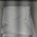 KOUFALL White Back Tab Linen Blackout Curtains 92 Inches Long