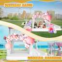 AKSPORT White Bounce House Inflatable Jumping Castle with Slide & Air Blower for Kids, Wedding & Birthday Parties, 17 * 11 * 10FT