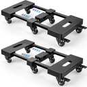 KEDSUM Furniture Dolly with 6 Swivel Casters, Expandable Moving Dolly, 24in-12in Furniture Movers with Wheels, Flat Dollies Brake Wheels, Max 1600LBS Capacity, 2 Pack