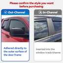 Window Visors Rain Guards for 2025 2026 Toyota Camry, Out-Channel Window Vent Wind Deflectors Visors Shades for 25 26 Camry LE SE XLE XSE