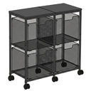 X-Cosrack Rolling File Cart, 4 Drawer Mobile File Cabinet with Wheels, Hanging Files