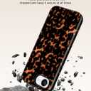 Jusy Magnetic Brown Tortoise Shell Phone Case for iPhone 16 Plus,Orange | Compatible with MagSafe,Cute Aesthetic Cheetah Leopard Design,TPU and PC Protective Shockproof Cover
