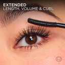 L'Oreal Paris Extensionist Waterproof Mascara, Lengthening, Volumizing, and Curling Formula For a Lash Extension Eye Makeup Look, Waterproof Black