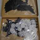 DR.DUDU 36 Pack Halloween Bats Wall Decor  Lighted 3D Bat Stickers Assorted Size for Halloween Party, Bedroom Window Decorations, Indoor and Outdoor Home Decals