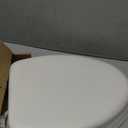 Mayfair Cassel slow close toilet seat, easy clean non-slip premium wood seat, install, made in USA, elongated, white