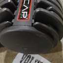 CAP ADJUSTABELL® 50 lb Single of Adjustable Dumbbells with Contoured Full Rotation Handle, Honeycomb Chrome and Black Handle