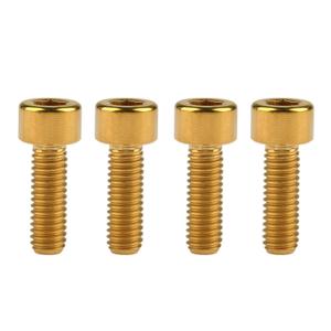 Titanium Ti M6x10 15 18 20 25 30 35 40 45 50 55 60 65mm Socket Allen Hex Bolt Pack of 4 (M6x18mm, Gold)