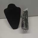 Juvale 2-Piece Black Velvet Necklace Display Stand & Bust Set - Black Modern Freestanding - Bracelet Holder Display & Protective Velvet Finish