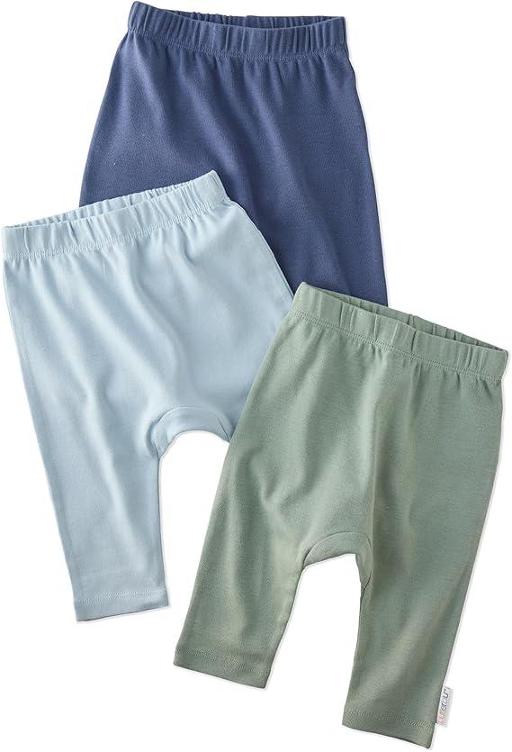 Baby Harlowe 3-Pack Pants​ 100% Organic Cotton for Baby Boys & Girls 0-3m