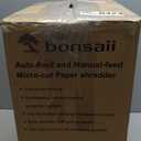 Bonsaii Paper Shredder for Office, 120-Sheet Autofeed Heavy Duty Shredder for Home Office Use, 30 Minutes/Micro Cut/P-4 High Security Level/6 Gallon Large Bin
