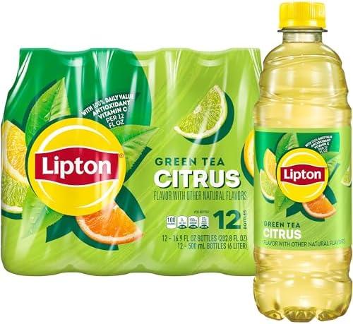 Lipton Green Tea Citrus, 16.9 Fl Oz Bottles (Pack of 12) Exp. 09/07/2026