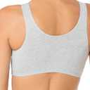 Fruit of The Loom Women's Multi-Pack Tank Top Style Sports Bra (34, Black/ White/Heather Grey)