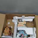 34 PCS Large Christmas Village Sets Pre-Lit Christmas Village Houses Decoration Battery Operated Christmas Figurine Accessories Town Building Collection for Indoor Room Deskto Decor and Display