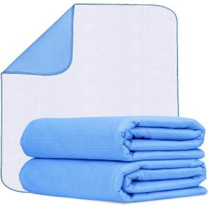 Incontinence Bed Pads Washable Waterproof 34x36 Inches Pack of 2 - Washable Pee Pads for Beds for Incontinence Adults, Kids & Pets - Waterproof Pad, Reusable Bed & Underpads