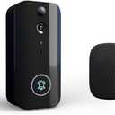 Smart Doorbell Ring Door Camera with Motion Detection WiFi Wireless Video Bell Camera Rechargeable Video Intercom Doorbell with HD Night Viewing Two-Way Audio for Villa Home Office Apartment Door Use