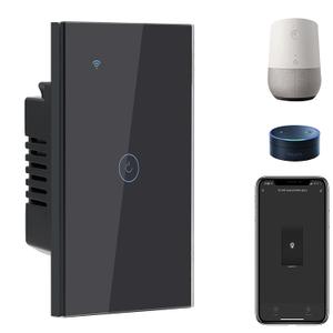 BSEED Smart Light Switch,1 Gang WiFi Touch Switch with Smart Life APP Control and Timing Function,Black Single Pole Switches Work with Amazon Alexa,Google Assistant -(3 Way) Multi-Control Association