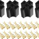 The Lord of the Tools 4 Sets Car Relay Plug Holders with 6.3mm Terminals for 4 Pin 5 Pin Relays 10A 12V/24V Automotive Relay Socket Base Connector Replacement Parts