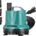 VIVOSUN 260GPH 20W Submersible Water Pump for Fish Tank, Pond, Aquarium, Hydroponic Systems with 6ft Power Cord and 3 Outlet Adapters, Blue