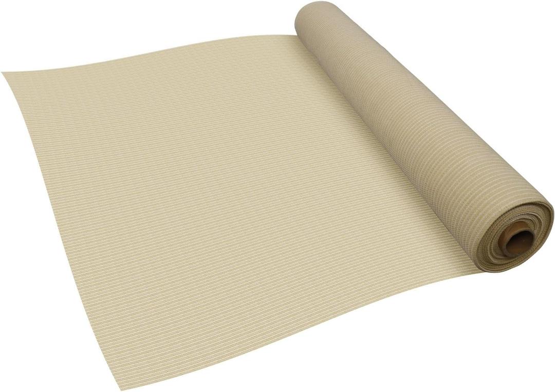 TANG Sun Shade Fabric Roll 8'x25' Shade Cloth for Garden Beige HDPE Mesh Shading Pergola Cover Replacement Canopy, 95% Blockage Sunshades for Outdoor Patio Backyard Plant