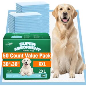 IMMCUTE 50 Pack Dog Pee Pads, 30"x36" Great Value Puppy Pads XL, Pee Pads for Dogs Extra Large, Wee Wee Pads for Potty Training, Disposable Doggie Pads Super Absorbent & Leak-Proof